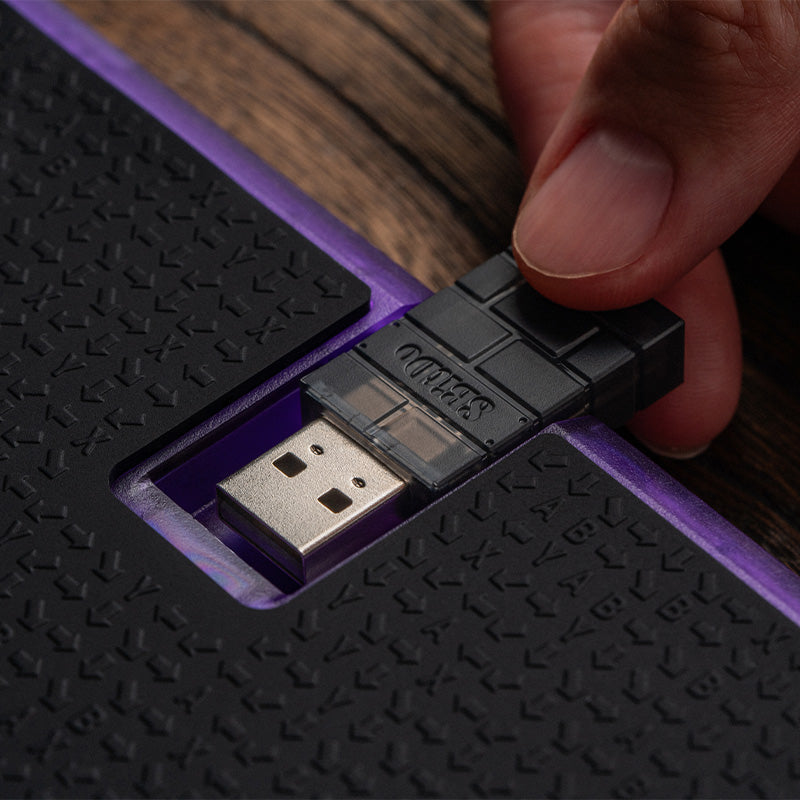 8BitDo Arcade Controller - Transparent Purple Signature Edition